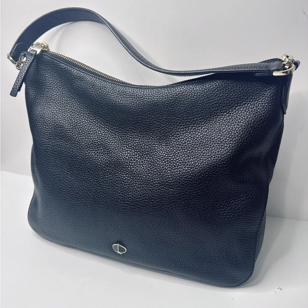 Kate Spade Cobble hill Medium Convertible Leather Messenger Shoulder Bag Black